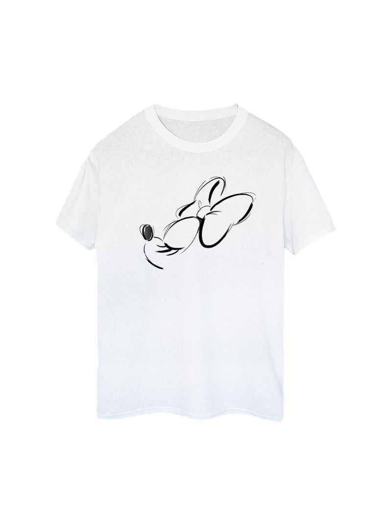 Disney - T-shirt motif Minnie Mouse motif/style Nez en l'air NOSE UP Blanc - Kiabi