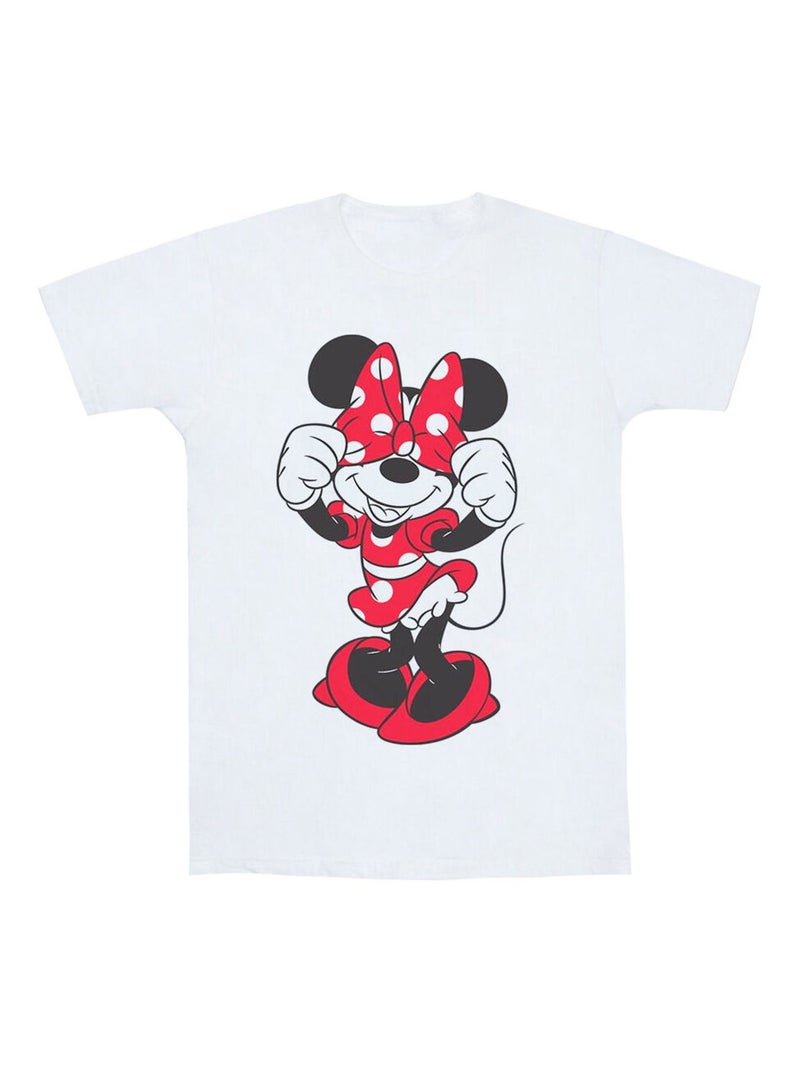 Disney - T-shirt motif Minnie Mouse motif/style Nœud Blanc - Kiabi