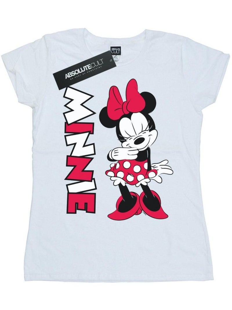 Disney - T-shirt motif Minnie Mouse motif/style Riant Blanc - Kiabi