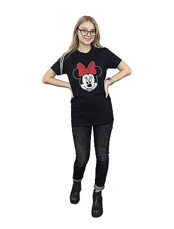 Disney - T-shirt motif Minnie Mouse motif/style Tête (Minnie Mouse)