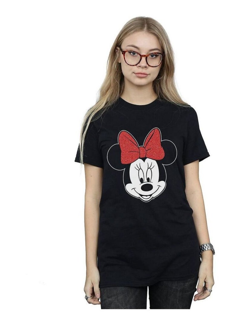 Disney - T-shirt motif Minnie Mouse motif/style Tête (Minnie Mouse) Noir - Kiabi