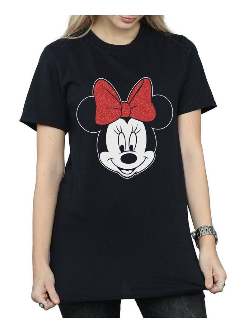 Disney - T-shirt motif Minnie Mouse motif/style Tête (Minnie Mouse) Noir - Kiabi