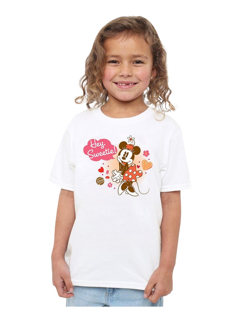 Disney - T-shirt motif Minnie Mouse style rétro Blanc - Kiabi