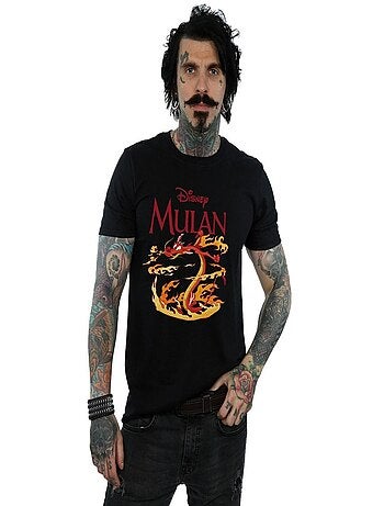 Disney - T-shirt motif Mulan et Mushu motif/style Orange DRAGON FIRE