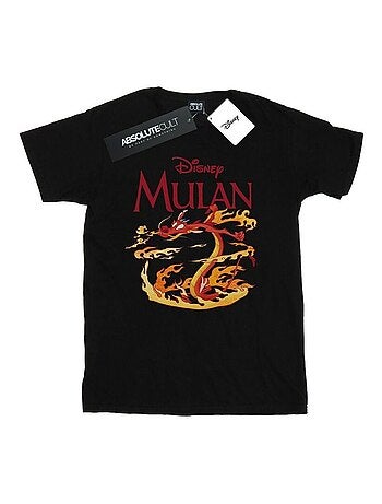 Disney - T-shirt motif Mulan et Mushu motif/style Orange DRAGON FIRE