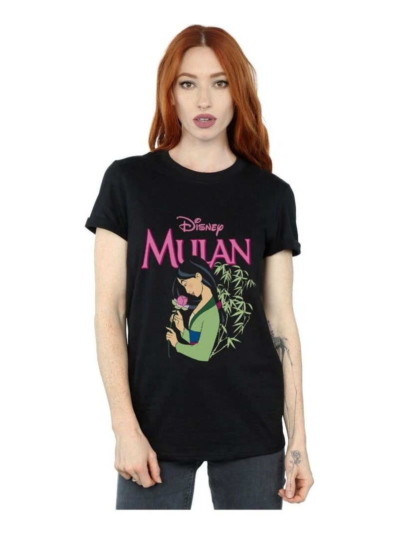 Disney - T-shirt motif Mulan motif/style Magnolia Noir - Kiabi