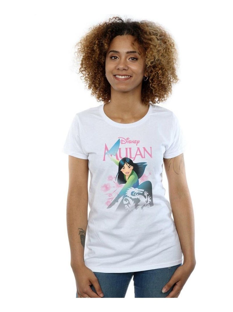 Disney - T-shirt motif Mulan MY OWN HERO Blanc - Kiabi