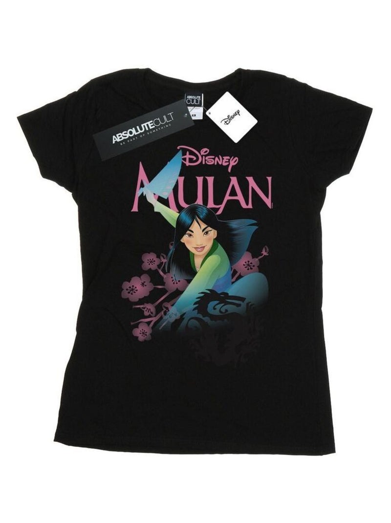 Disney - T-shirt motif Mulan MY OWN HERO Noir - Kiabi