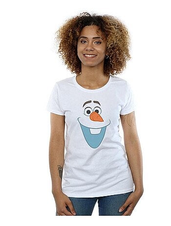 Disney - T-shirt motif Olaf motif/style visage La Reine des Neiges