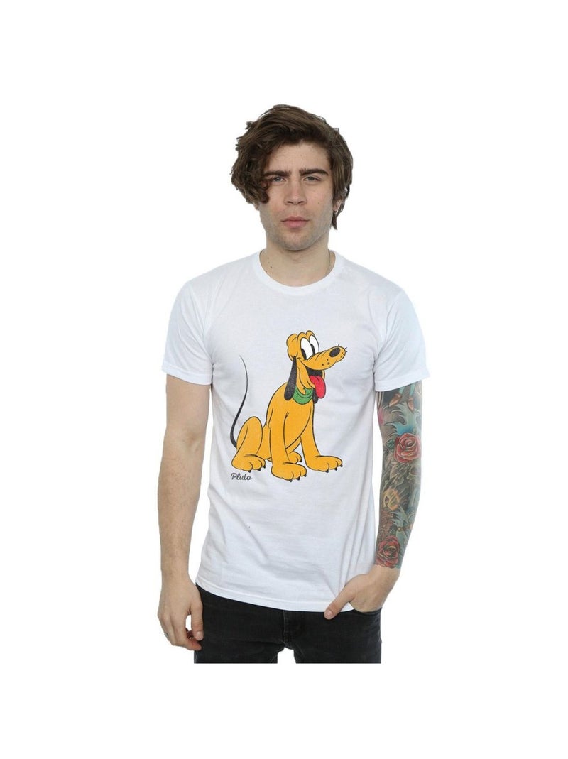 Disney - T-shirt motif Pluto CLASSIC (Pluto) Blanc - Kiabi