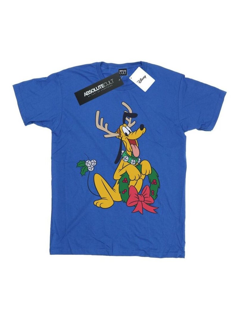 Disney - T-shirt motif Pluto motif/style Renne Bleu roi - Kiabi