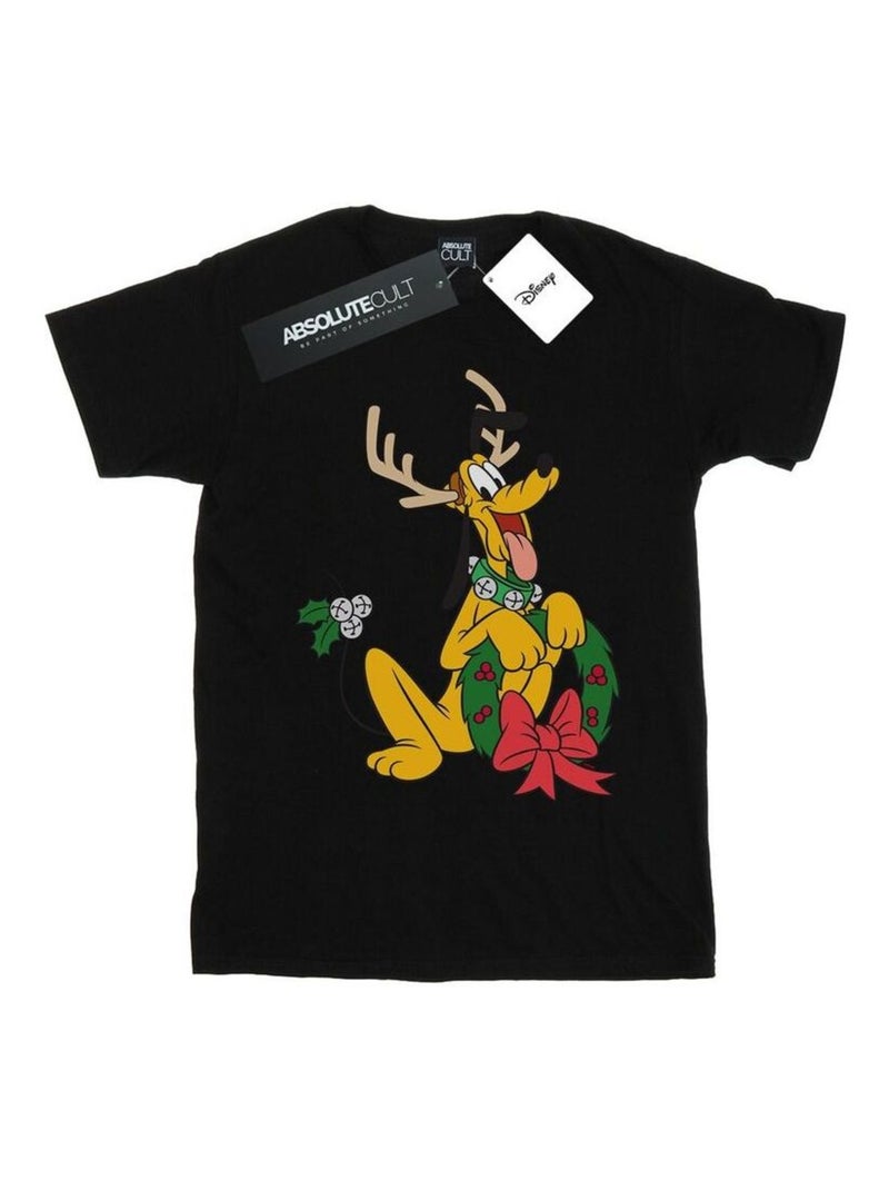 Disney - T-shirt motif Pluto motif/style Renne Noir - Kiabi