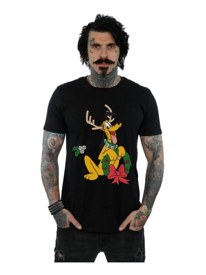 Disney - T-shirt motif Pluto motif/style Renne Noir - Kiabi