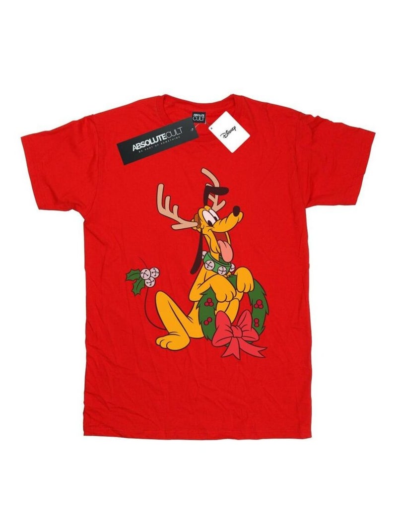 Disney - T-shirt motif Pluto motif/style Renne Rouge - Kiabi