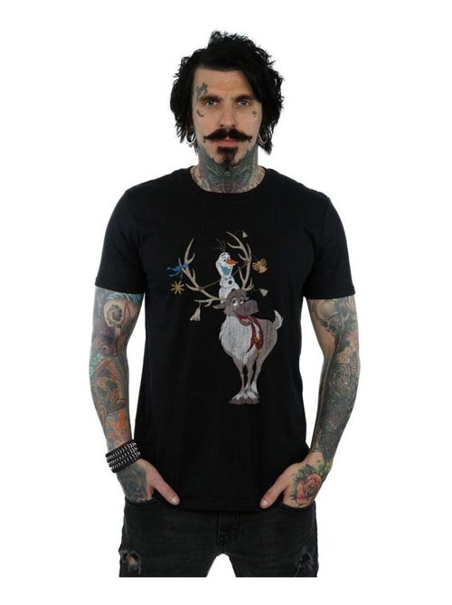 Disney - T-shirt motif Sven et Olaf motif/style Ornements de Noël La Reine des Neiges - Kiabi