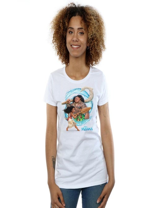 Disney - T-shirt motif Vaiana et Maui motif/style ondulé - Kiabi
