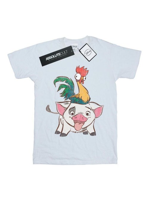 Disney - T-shirt motif Vaiana, Hei Hei et Pua - Kiabi