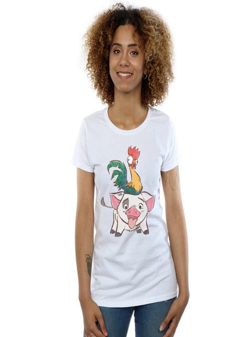Disney - T-shirt motif Vaiana, Hei Hei et Pua - Kiabi