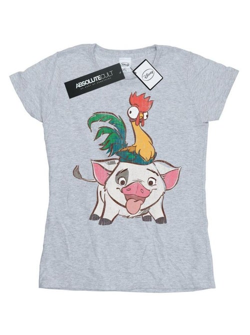 Disney - T-shirt motif Vaiana, Hei Hei et Pua - Kiabi