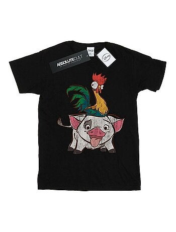 Disney - T-shirt motif Vaiana, Hei Hei et Pua