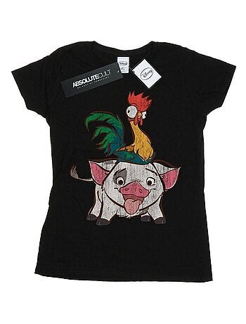 Disney - T-shirt motif Vaiana, Hei Hei et Pua