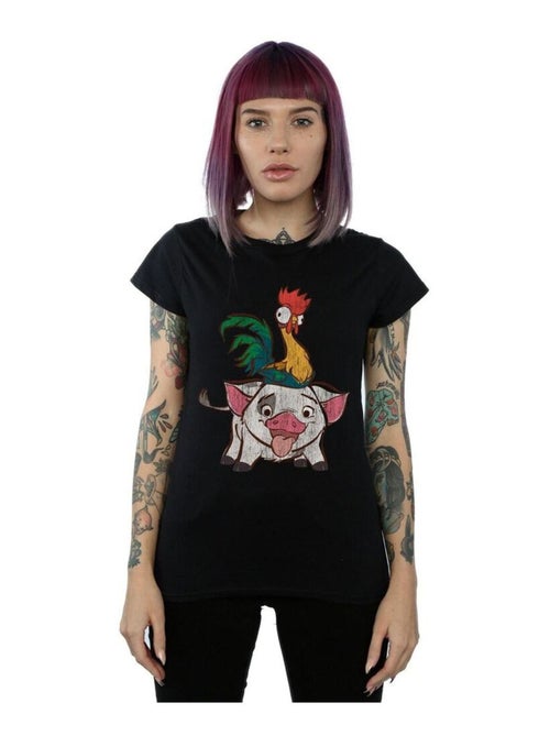 Disney - T-shirt motif Vaiana, Hei Hei et Pua - Kiabi