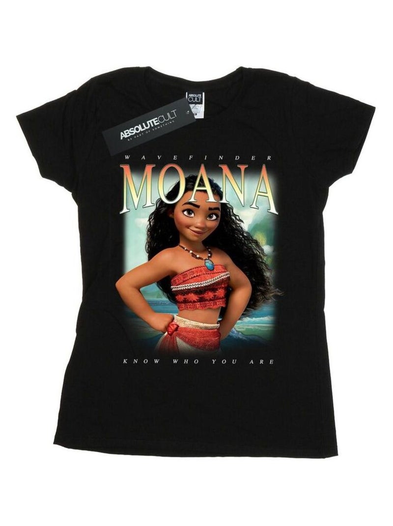 Disney - T-shirt motif Vaiana motif/style Montage Noir - Kiabi