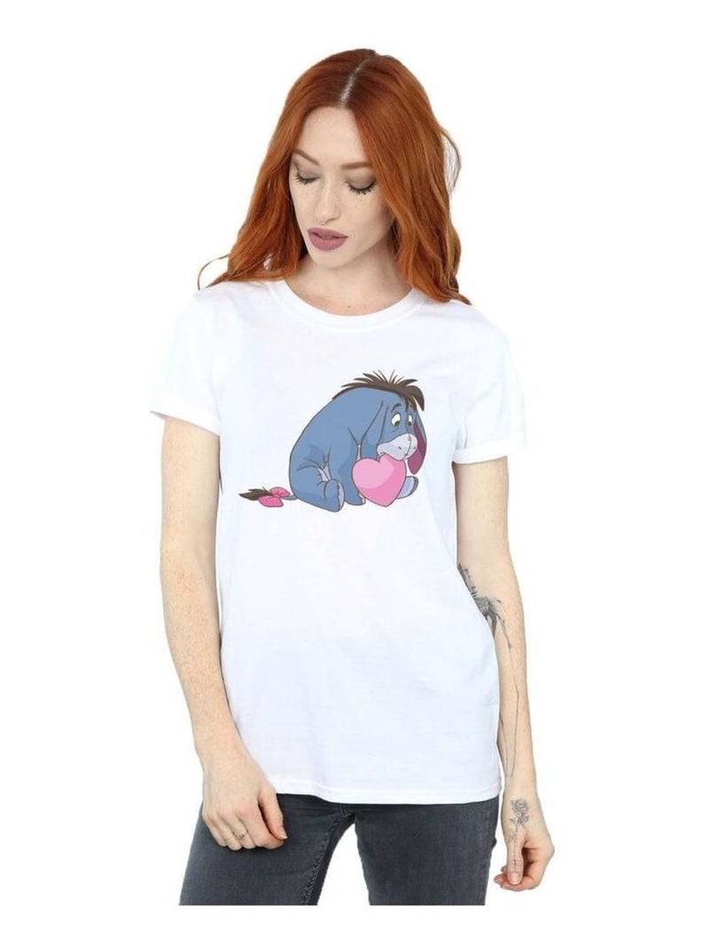 Disney - T-shirt motif Winnie l'ourson et Bourriquet motif/style Bouche Blanc - Kiabi