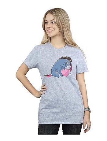 Disney - T-shirt motif Winnie l'ourson et Bourriquet motif/style Bouche