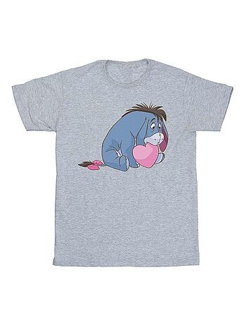 Disney - T-shirt motif Winnie l'ourson et Bourriquet motif/style Bouche
