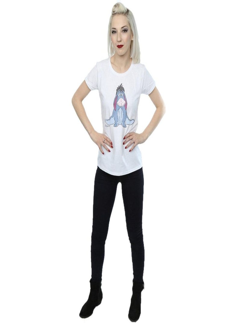Disney - T-shirt motif Winnie l'ourson et Bourriquet motif/style classique Blanc - Kiabi