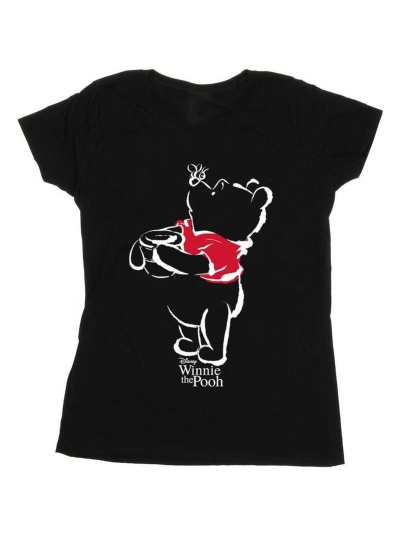 Disney - T-shirt motif Winnie l'ourson motif/style croquis Noir - Kiabi
