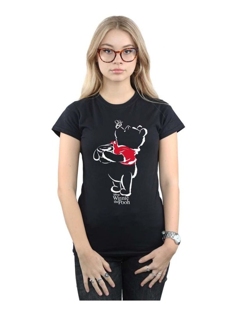 Disney - T-shirt motif Winnie l'ourson motif/style croquis Noir - Kiabi
