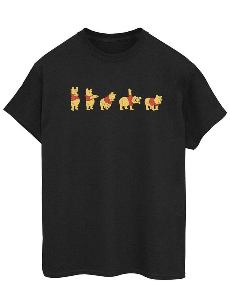 Disney - T-shirt motif Winnie l'ourson motif/style extensible Noir - Kiabi