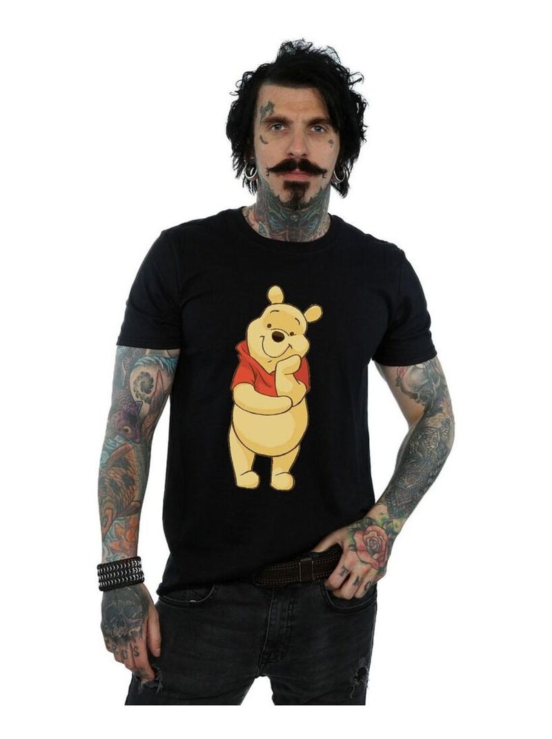 Disney - T-shirt motif Winnie l'ourson motif/style mignon Noir - Kiabi