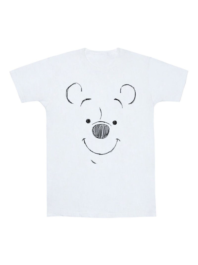 Disney - T-shirt motif Winnie l'ourson motif/style visage Blanc - Kiabi