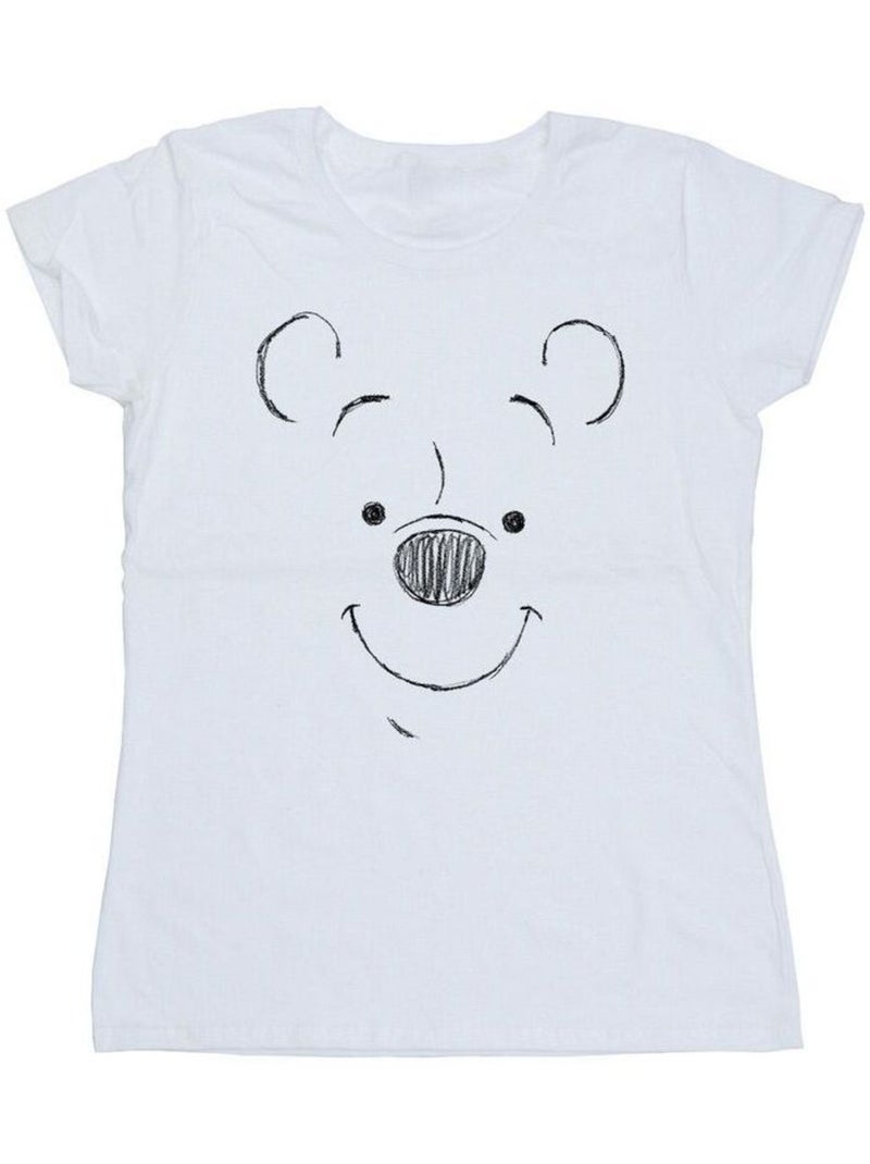 Disney - T-shirt motif Winnie l'ourson motif/style visage Blanc - Kiabi