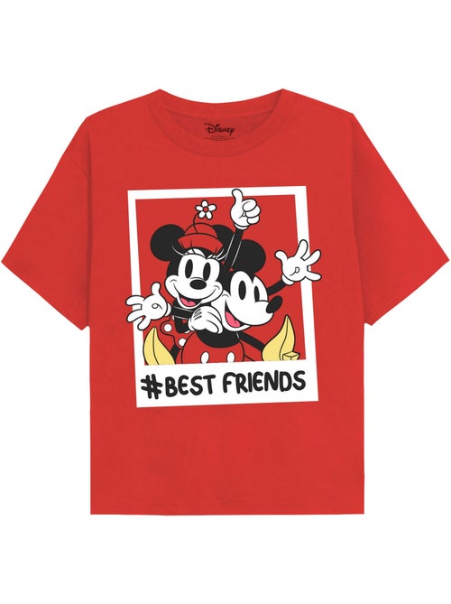Disney - T-shirt motifs Mickey et Minnie Mouse BESTFRIENDS (Mickey Mouse, Minnie Mouse) - Kiabi