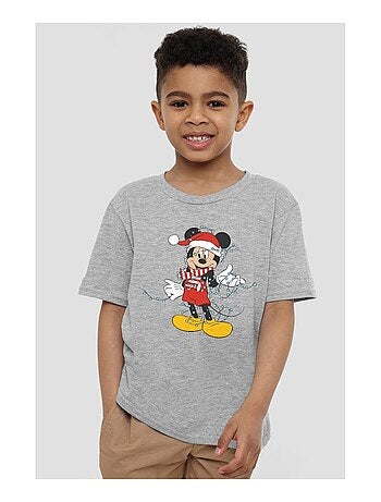 Disney - T-shirt motifs Mickey Mouse et lumières de Noël