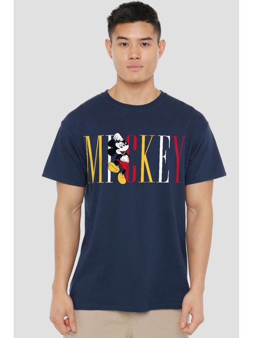 Disney - T-shirt motifs Mickey Mouse et nom multicolore - Kiabi