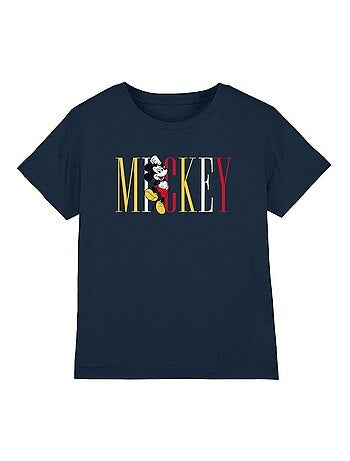 Disney - T-shirt motifs Mickey Mouse et nom multicolore (Mickey Mouse)