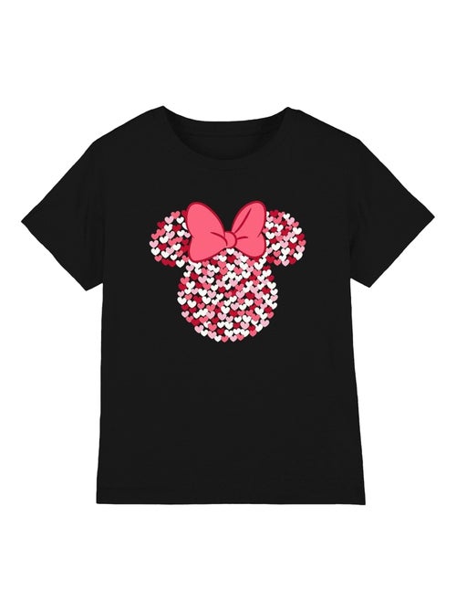 Disney - T-shirt motifs silhouette et oreilles en cœurs de Minnie Mouse - Kiabi