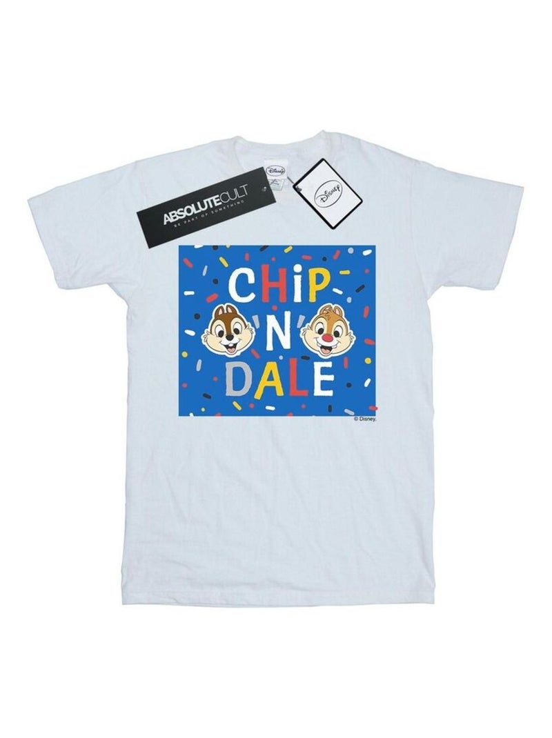 Disney - T-shirt motif/style Cadre CHIP N DALE Blanc - Kiabi