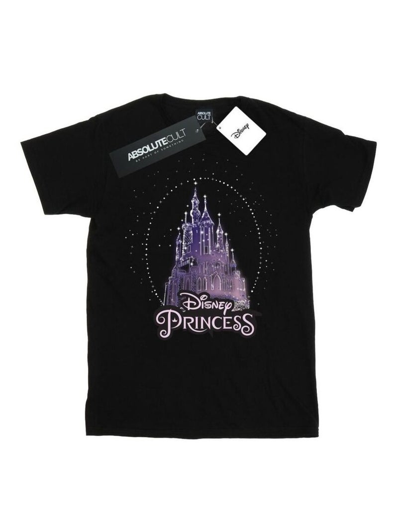 Disney - T-shirt motif/style Château à Noël PRINCESS Noir - Kiabi
