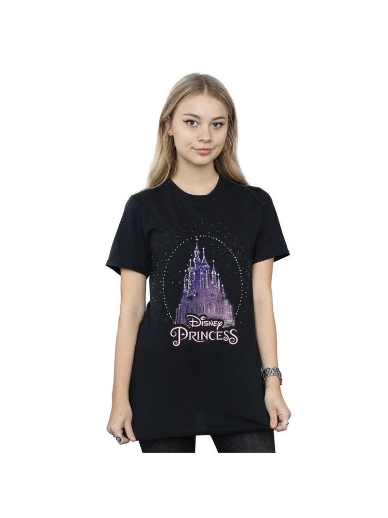 Disney - T-shirt motif/style Château à Noël PRINCESS Noir - Kiabi