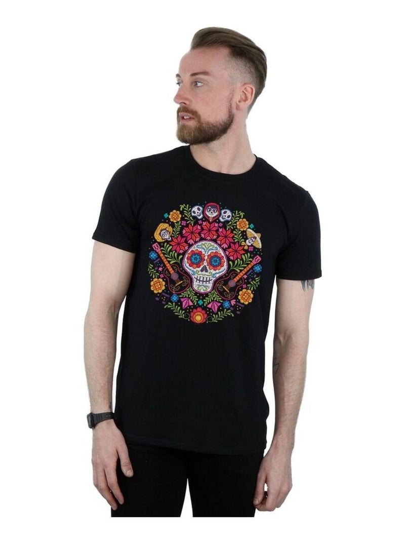 Disney - T-shirt motif/style Crâne COCO Noir - Kiabi