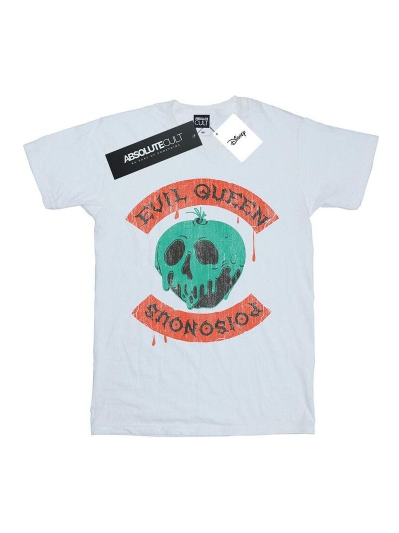 Disney - T-shirt motif/style Crâne en forme de pomme empoisonnée Blanc - Kiabi