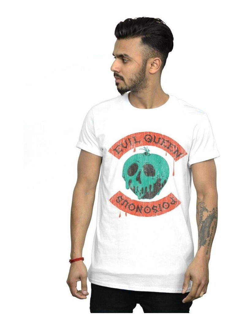Disney - T-shirt motif/style Crâne en forme de pomme empoisonnée Blanc - Kiabi