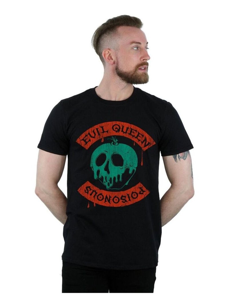 Disney - T-shirt motif/style Crâne en forme de pomme empoisonnée Noir - Kiabi