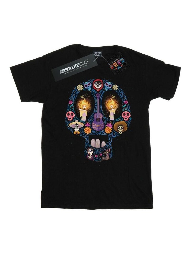Disney - T-shirt motif/style Crâne et bougie COCO Noir - Kiabi